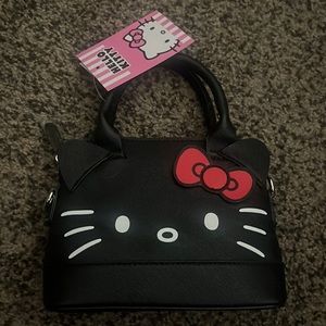 Hello kitty Sanrio mini purse crossbody or hand held hello kitty bow black NWT